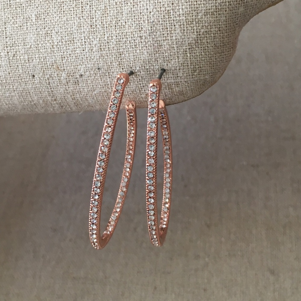 Rose gold hoops